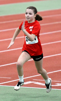W12-Sportlerin Marie Rustemeyer vom LAZ Soest geht bei den U14-Westfalenmeisterschaften im Paderborner Ahorn-Sportpark im Einzel über 60 Meter und mit der 4 x 100-Meter-Staffel an den Start. Foto: Bottin|||